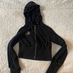 I AM GIA women's zip up jacket black M